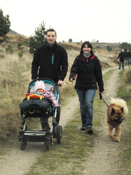 Thomas, Carina und Zoe mit Cayenne