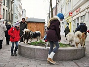Turnübung auf dem Brunnenrand